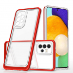 Tagakaaned Hurtel  Clear 3in1 Case for Samsung Galaxy A13 5G Frame Gel Cover Red