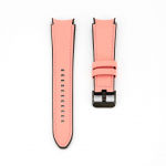 Rihm Connect 20mm Silicone Patch Leather Watch Strap (130mm M/L) Pink