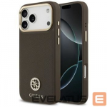 Tagakaaned Guess Apple iPhone 17 Pro Max Silicone case with MagSafe Grained Strass Logo Brown
