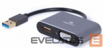 Veebikaamera Gembird Gembird USB to HDMI + VGA Display Adapter Space Grey