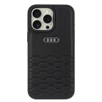 Tagakaaned Audi  Audi Synthetic Leather iPhone 16 Pro Max 6.9" black/black hardcase AU-TPUPCIP16PM-GT/D2-BK