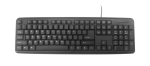 Arvuti klaviatuur Gembird KB-U-103-RU Standard, Wired, Keyboard layout EN/RU, 1.4 m, Black, 424 g