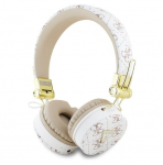 Juhtmevabad k&otilde;rvaklapid Guess  Bluetooth ENC GUBH70E4PTMH 4G Triangle Round Shape White Beige