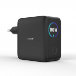 Adaptrid X-One Travel charger X-ONE ChargeGo GaN with LCD 100W 2x USB C - black