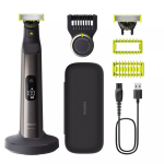 Raseerijad Philips Philips OneBlade Pro Face and Body QP6652/61, 20-length precision comb, Wet and Dry use, LED digital display