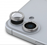 Kaitseklaasid Guess Apple iPhone 16/16 Plus Fixed Glliter Protective Lens Silver