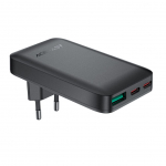 Adaptrid Acefast  Acefast A100 65W GaN 2 USB-C+ USB-A Charger Ultra Slim - Black