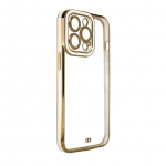 Tagakaaned Hurtel  Fashion Case Cover for Xiaomi Redmi Note 11 Pro Gold Frame Gel Cover White