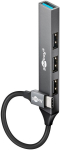 Laadija Goobay  Slim 4-Port USB Hub, USB-C to USB-A, 5 Gbit/s | 74457