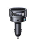 Adaptrid Baseus  Auto ladetajs PrimeTrip VR1 60W 12-24V USB-A + USB-C QC PD ar ievelkamu 0 8 m USB-C kabeli  melns C00069001121-00 (6932172690274)