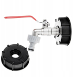 Sanitaartehnilised t&ouml;&ouml;d geko  Geko Set &ndash; IBC nut S60x6 + tap 1/2" with outlet to GZ 3/4" + nipple for quick connector &ndash; Mauser (5901477195501)