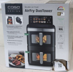 Lauagrillid Caso SALE OUT. 03189 DuoTower Double Air Fryer, Total capacity 12.4 L, Black | Double Air Fryer | AirFry DuoTower | Capacity 12.4 L | Black | DAMAGED PACKAGING, CRACKED BODY | 24 month(s)