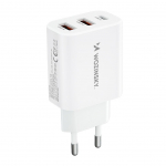 Adaptrid Wozinsky Wozinsky CWCUCW 30W USB-C / 2 x USB-A Wall Charger - White