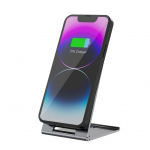 Dokkimisjaamad Forcell Wireless charger Forcell F-Energy Flip Charge USB C Qi2 15W compatible with MagSafe silver 0INT
