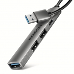 Laadija Axagon ALU STRIP USB-A 4 port hub | HUE-STA