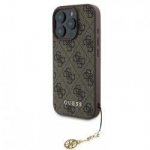 Tagakaaned Guess Apple iPhone 16 Pro 4G Charm Case Brown
