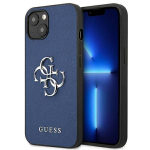 Tagakaaned Guess  Guess GUHCP13SSA4GSBL iPhone 13 mini 5.4" blue/blue hardcase Saffiano 4G Metal Logo