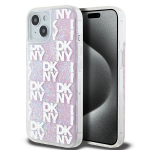 Tagakaaned DKNY  DKNY Liquid Glitter Multilogo case for iPhone 15 / 14 / 13 - pink