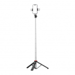 Kaameratarvik Hurtel  Selfie stick WC13YDS telescopic tripod 1.3m with double lamp and phone holder - black