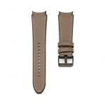 Rihm Connect 20mm Silicone Patch Leather Watch Strap (130mm M/L) Taupe