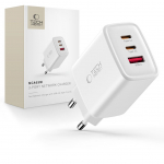Kaabel Tech-Protect  Tech-Protect NCA65W-GAN 3-Port 65W Wall Charger - White