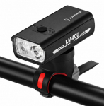 Jalgratta tarvik iLike JOHORSE USB Rechargeable Bike Front Light, 400LM LED Bicycle Headlight, Dual Beam, Aluminum Housing, Battery Indicator, Waterproof Cycling Light