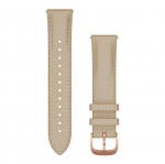 Rihm Garmin  Quick Release Bands (20 mm) Light sand italian leather, 18K rose gold PVD hardware