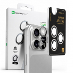 Kaitseklaasid AmazingThing  AmazingThing AR Aluminum 3 Lens Glass with Camera Lens Frame for iPhone 16 Pro / 16 Pro Max - Gray