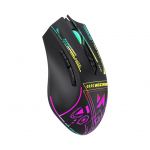Muu Wozinsky Wozinsky WMGB-3200 Wireless Optical Gaming Mouse with Built-in Rechargeable Battery 3200 DPI with RGB Lighting - Black