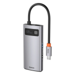 Muud kaubad Baseus Baseus Metal Gleam 4in1 multifunctional HUB USB Type C - USB Type C Power Delivery 100 W / HDMI 4K 30 Hz / 1x USB 3.2 Gen 1 / 1x USB 2.0 (CAHUB-CY0G) - OUTLET