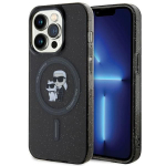 Tagakaaned Karl Lagerfeld  Karl Lagerfeld Karl&Choupette Glitter MagSafe case for iPhone 15 Pro - black