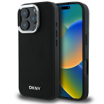 Muu telefoni lisavarustus DKNY  DKNY Plain Silver Logo MagSafe iPhone 16 Pro Max Case - Black