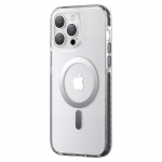 Tagakaaned Kingxbar  Kingxbar PQY Ice Crystal Series magnetic case for iPhone 14 Plus MagSafe gray