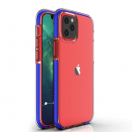 Tagakaaned Hurtel  Spring Case clear TPU gel protective cover with colorful frame for iPhone 13 mini dark blue