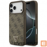 Tagakaaned Guess Apple iPhone 17 Pro Max PU Leather case with MagSafe Triangle Strass Brown