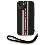 Muud kaubad Karl Lagerfeld Karl Lagerfeld Saffiano Athleisure Stripes Cord iPhone 15 Case - Red