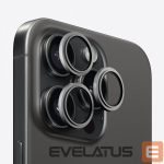 Kaitseklaasid Evelatus Apple iPhone 15 Pro / 15 Pro Max Camera Lens Protector Armor Black Titanium