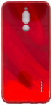 Tagakaaned Evelatus Xiaomi Redmi 8 Water Ripple Full Color Electroplating Tempered Glass Case Red