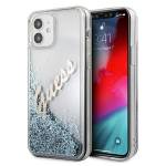 Tagakaaned Guess  Guess GUHCP12SGLVSBL iPhone 12 mini 5.4" blue/blue hardcase Glitter Vintage Script