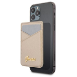 Tagakaaned Guess  Guess Wallet Card Slot GUWMSSASLGO MagSafe Saffiano gold/gold