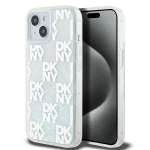 Tagakaaned DKNY  DKNY Liquid Glitter Multilogo case for iPhone 15 / 14 / 13 - white