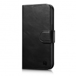 Tagakaaned iCarer  iCarer Oil Wax Wallet Case 2in1 Cover iPhone 14 Plus Anti-RFID Leather Flip Case Black (WMI14220723-BK)