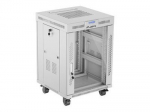 Serverid Lanberg Rack cabinet 19" free-standing 15U/600x600 (flat pack) with glass door ICD V2, grey |
