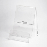 Muu OEM  Plexi Vertical Holder / phone stand with Place for Price (Smartphone - 65 mm)