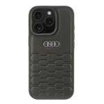 Tagakaaned Audi  Audi Synthetic Leather iPhone 16 Pro 6.3" black/black hardcase AU-TPUPCIP16P-GT/D2-BK