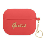 Tagakaaned Guess  Guess GUAPLSCHSR AirPods Pro cover red/red Silicone Charm Heart Collection