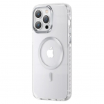 Tagakaaned Kingxbar  Kingxbar PQY Ice Crystal Series magnetic case for iPhone 14 Plus MagSafe silver