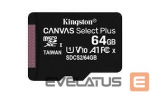 Muu arvutitarvik Kingston  MEMORY MICRO SDXC 64GB UHS-I/SDCS2/64GBSP