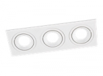 Elektrotehnilised materjalid Leduro SQUARE 3 Recessed white GU10 x 3