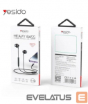 K&otilde;rvaklapid yesido YH48 Aluminum Alloy In-ear Earphone With Remote Control IP Interface Wired Headphone Black
